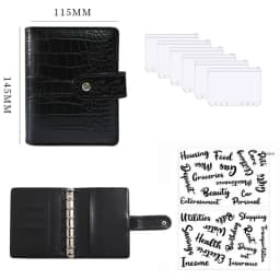 2023 New A7 Budget Binder Cash Envelopes for Money Saving Organizer with Zipper Pockets, Budget Sheets and Self-adhesive Labels
