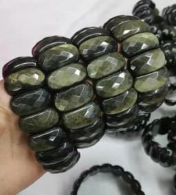 AAA Natural Stone Good Quality Black Onxy Crystal Strawberry Sodalite 12*24mm Bracelet Bangle Charm Fashion Couple Gift Jewelry