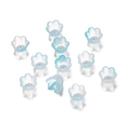 50Pcs Gradient Flower Acrylic Beads Bellflower Spacer Beads Caps for DIY Charms Bracelets Jewelry Making Findings Accessories