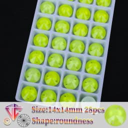 VC Neon Fluorescent Roundness Sew on Rhinestone Roundness Sewing Diamond Glass Diamond Flatback DIY Accessories Wedding