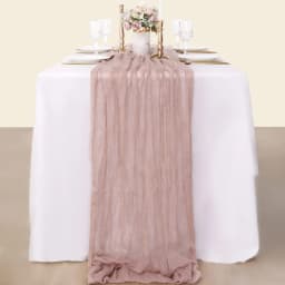 Wedding Table Runner Semi-Sheer Vintage Cheesecloth Gauze Table Decoration Setting Dining Party Christmas Banquets Arches Decor