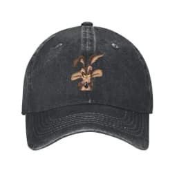 Unisex Wile E. Coyote Hats Classic Distressed Washed Cartoon Baseball Cap Adjustable