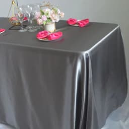 Reusable Satin Tablecloth Wedding Mariage Party Decoration Polyester Picnic Countryard Birthday Christmas Table Cloth White/Blue