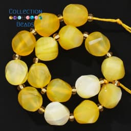 6 8 10mm Natural Stone Beads Yellow Agate Faceted Round Loose Beads for Jewelry Making Diy Beading Accessory