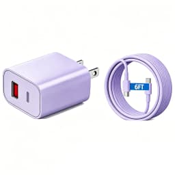 4-Pack Charger Fast Charging, 20W Dual Port Type C Charger Colorful Charger Block with 6FT USB C to C Cable for iPhone for iPad