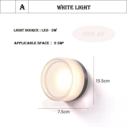 Modern Round Glass Wall Lamps LED Acrylic Corridor Aisle Lamp Minimalist Home Decor Living Room Porch Bedroom Bedside Wall Light