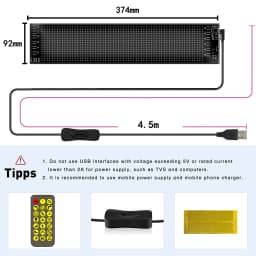 Scrolling Bright Advertising LED Sign with Bluetooth App DIY Custom Text Graffiti Animation for Store Car Bar Hotel Advertising