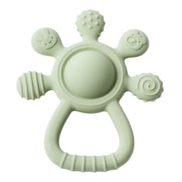 BPA Free Silicone Teether Food Grade Baby 0-12 Toys Teething Rattle Sensory Toys for Toddlers Silicone Hand Bell Soothing Toys