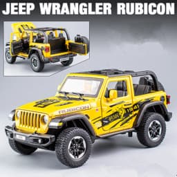 1:20 Jeeps Wrangler Rubicon Alloy Car Model Diecast & Toy Metal Refit Off-road Vehicles Car Model Simulation Childrens Toys Gift