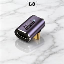 UGOURD 40Gbps Extension Cable Adapter USB C Male to USB C Female Adapter Angled Type C to C Converter 240W With Indicator Light