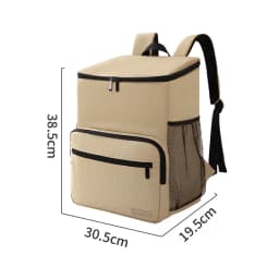1pc Insulated Backpack Cooler Large Capacity Oxford Cloth Backpack Outdoor Travel Beer Bag Waterproof PEVA Lined Ice Bag
