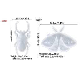 Creative Silicone Molds Wall Hanging Decors Molds Moth Crafting Moulds A0KD
