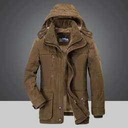 Solid Parkas Male Coat Large Size Clothing Parka Outdoor Men's Winter Jacket Plus Velvet Thick Warm Multi Pocket Jackets