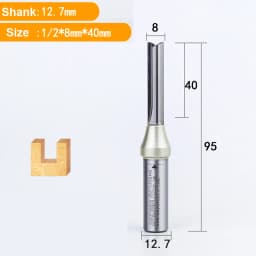 Arden 2 Flutes TCT Straight End Mill Woodworking CNC Tool Carbide Cutter 1/2 Shank Router Bit For Wood MDF Plywood Chipboard