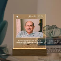 Personalized Custom Photo Text 3D Acrylic Lamp Customized Bedroom NightLight for MOM DAD LOVE Family Friend Birthday Day Gift