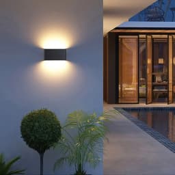 Round Square Modern Wall Lights Garden Porch Ip65 Waterproof Up Down Lighting Outdoor Led Bedroom Lamp Wall Decor