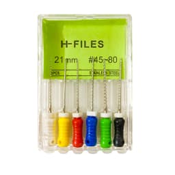 6Pcs/Pack Dental Files Hand Use H-Files 21/25mm Stainless Steel Endodontic Root Canal Files Dentist Tools Dental Lab Instruments