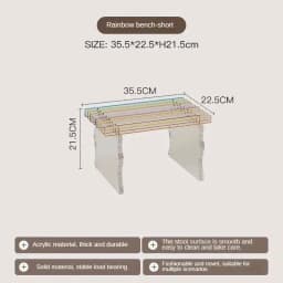Nordic Acrylic Stools for Bedside Hallway Ottoman Rainbow Transparent Simple Creative Household Footstool for Bedroom