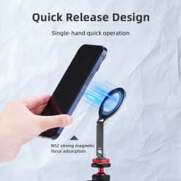 Flymile Magsafe Metal Magnetic Fixed Phone Holder Foldable Cold Shoe Tripod Adapter Teleprompter Stand For iPhone 17 16 15 14 13