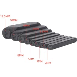 QJH Number Stamp (0-9) Letter Stamp Set (A-Z) Punch Perfect for Imprinting Metal Stamping Kit, Plastic, Wood, Leather 2-12.5MM
