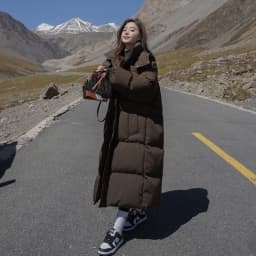 2023 Down Coats New Long-style Cotton Dress Korean Version Large Size Korean Fashion Jackets Winter Heat Parka Feminina