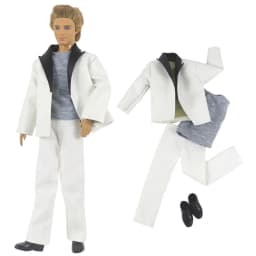 1 Set Doll Clothes Leather Clothing Outfit for 12 Inch Ken Doll Many Style for Choice 05