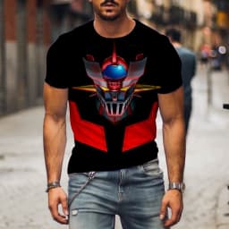 Mazinger Z Robot 3D Print Sport Quick-dry Breathable Men T-shirt Outdoor Casual Anime Harajuku Cosplay Parent-child Short Sleeve