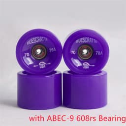 4pcs 70mm 51mm 80 duro Longboard Wheel for 70mm Skateboard Tire 80A Durable Elastic PU Ruedas for Road Street Skate Board Rodas