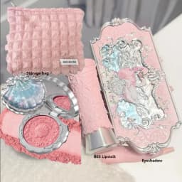 Makeup Set Flower Knows Bunny Garden Collection 6 Color Eyeshadow Palette Embossed Blusher Shine Lipstick Kit Maquiagem