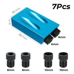 7/14/15Pcs 15 Degrees Pocket Hole Jig Kit Woodworking Hole Drilling Guide Locator Hole Puncher With Drill Bit Set