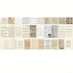 60pcs/pack Retro Letter Handbook Creative Material Paper Flowers Collage Decorative Sticky Notes