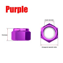 M2 M2.5 M3 M4 M5 M6 M8 Aluminum Hex Nylon Lock Nut Anodized Multi-color Colourful Aluminum Alloy Insert Locking Nuts 5pcs-10pcs