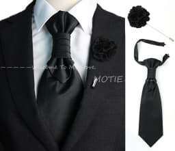 Newest Men's Soild Color Tie Brooch Set Red Ajustable NeckTie Luxury Gemstone Brooch Classic Suit Tuxedo Groom Wedding Accessory