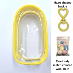 For Mini Labubu Pin For Love V4 Transparent Colorful Protector Case Doll Accessories Plush Doll Display Bag Outdoor Keychain Toy