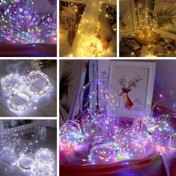 100M 200M LED String Lights Silver Wire Fairy Lights Christmas Garland For Outdoor Street New Year Tree Wedding Party Decoration