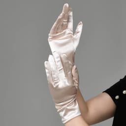 Women Satin Solid Short Wrist Gloves Smooth Evening Party Formal Prom Costume Stretch Gloves Red White Etiquette Wedding Gloves