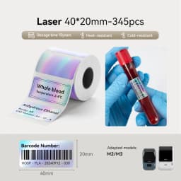 NIIMBOT M2 M3 Carbon Ribbon Laser Silver Matte Silver Thermal Transfer Sticker Outdoor Waterproof Network Organizer Tag