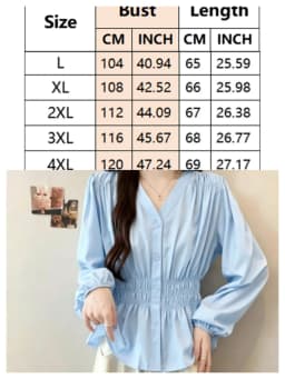 Plus Size Women Clothing Spring Autumn New V-Neck Long Sleeved Shirt&Blouses Solid OL Casual Business Top To Cover The Stomach