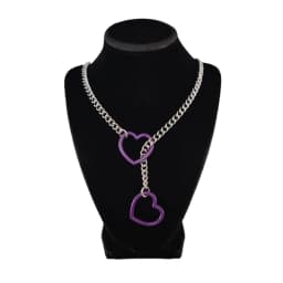 Punk Rock Exaggerate Personality Heart O-Ring Slip Chain For Women Girls Simple Versatile Long Necklace Jewelry Accessories Gift
