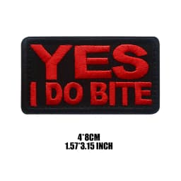 Warning Patch Pet Dog Bite Risk Embroidery K9 Service Dog Vest Helmet Uniform Accessory Hook Loop Emblem Badge