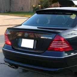 For 2001-2006 Mercedes-Benz C Class W203 Sedan Rear Trunk Lid Spoiler Rear Window Roof Spoiler Wings ABS Plastic Adjustment Kit