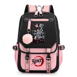 Kids Anime School Backpack Demon Slayer Pattern Casual Daypack for Girls Students Book Bag