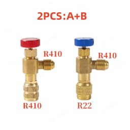Refrigeration Charging Air Conditioning Adapter For R410A R22 1/4" Liquid Safety Valve Hose R22 Copper Adapter Hand Tool