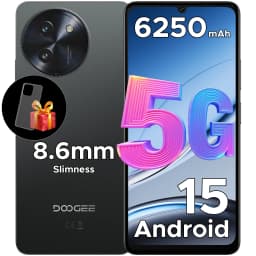 DOOGEE Note 59 5G Smartphone Android 15 NFC Cellphone 6.75" Screen 32GB (8+24) 128GB Unisoc T820 6250mAh Battery Mobile Phone