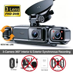 4 Channel 360° Dash Cam Black Box for Car Video Recorder DVR Camera FHD 1080P Night Vision Loop Recording 24H Parking Monitor