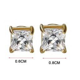 1Pc Crystal Magnetic Ear Stud Clip Earrings for Men and Women Punk Round Zircon Magnet Earrings Non Piercing Jewelry
