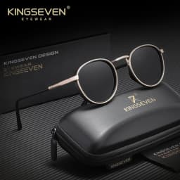 KINGSEVEN Vintage Sunglasses Driving Outdoor Round Frame Men Women Protective Glasses Trendy Classical Polarized UV400 Eyewear