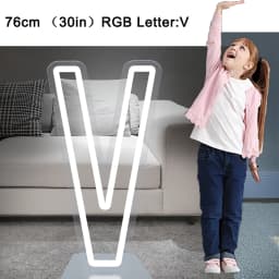 76cm Large Light up Letter Sign 26 Alphabet Stand up Lighting for Wedding Birthday Party Home Bar Decor