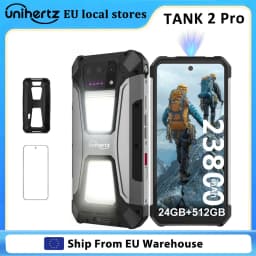 Uniherz Tank 2 PRO 8849 Rugged Smartphone Android 14 with Projector 6.79" 2.4K Display 120Hz 24GB 512GB 23800mAh 120W 4G Phone