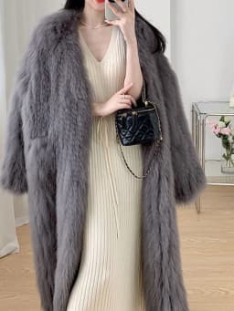 Eco-Friendly Long Fur Coat Women's Winter Fashionable Young Style High-End Brand Warm Windproof Color Loose Fit